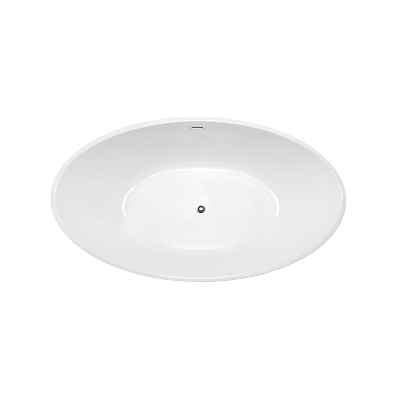 Grande baignoire autoportante ovale en acrylique de 61 po 65 po 69 po 6834